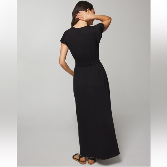 NWT Soma Soft Jersey Flutter Sleeve Maxi Bra Dress Garden Tapestry G Blue Sz M - Picture 3 of 4